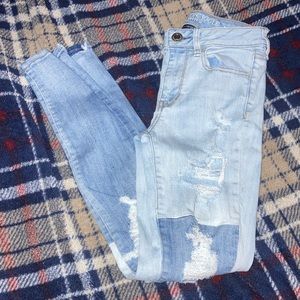 american eagle ripped jegging